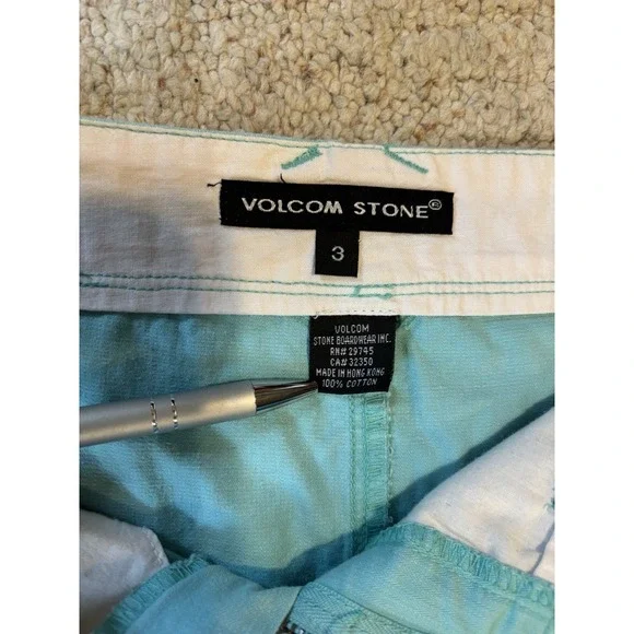 Volcom Stone Boardwear mini skirt  Sz 3 Aqua Blue with 14" Length Skate Surf - Picture 4 of 9